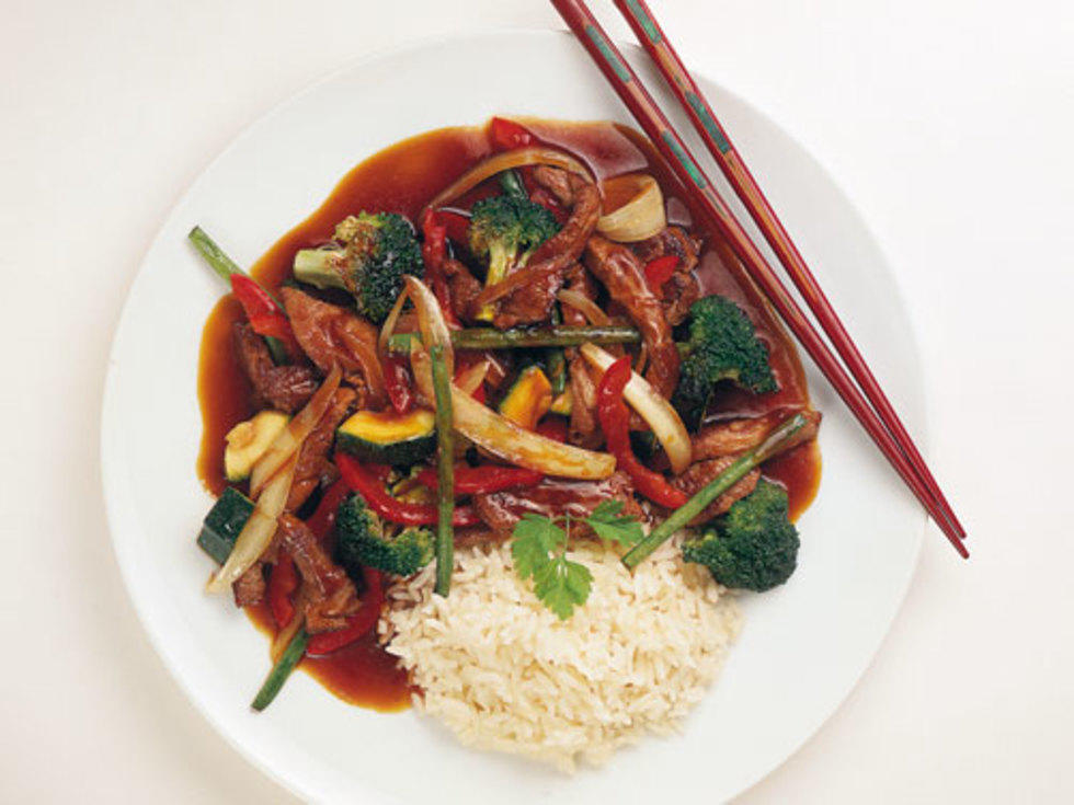Ingefærlam i wok